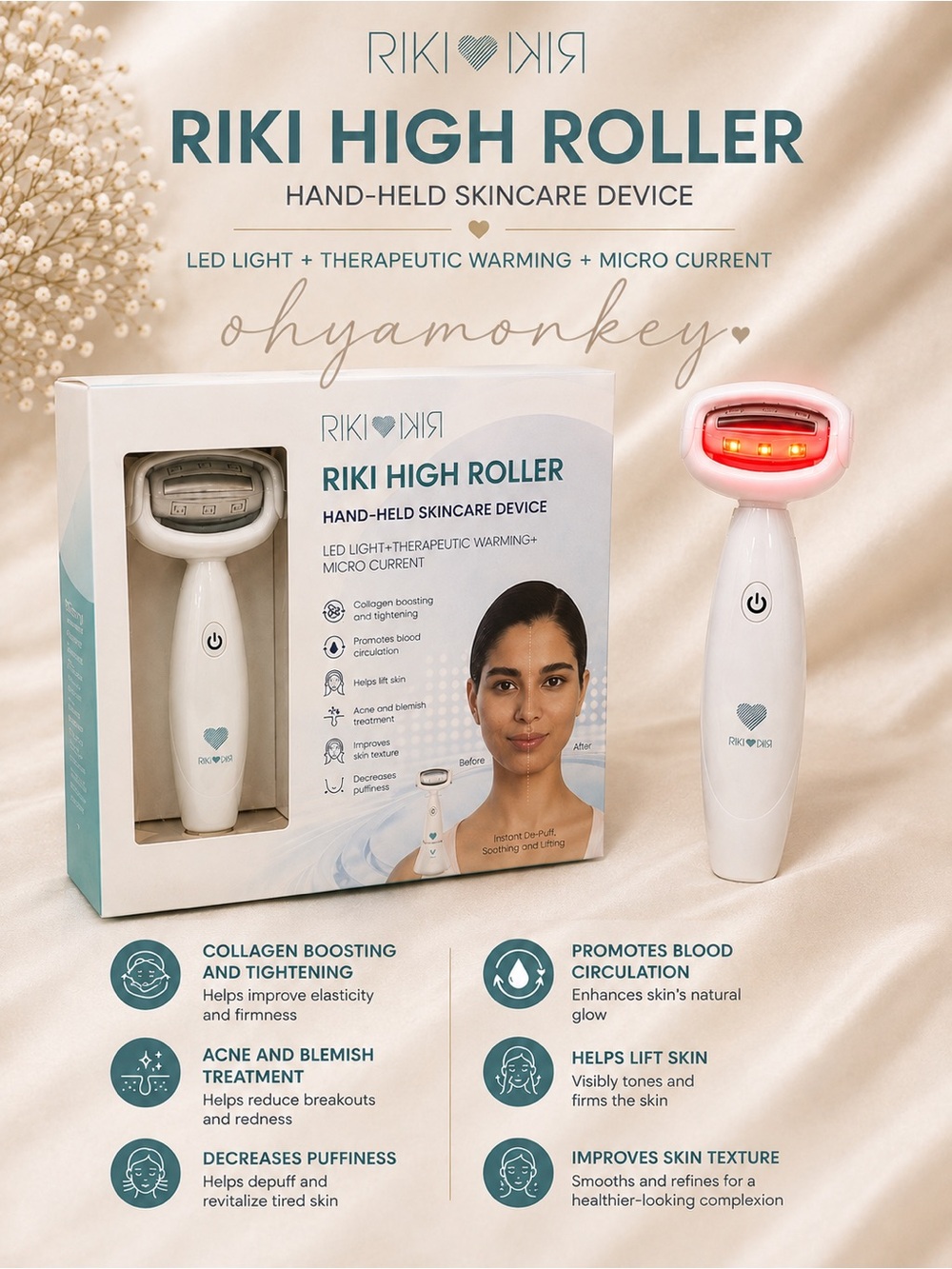 RIKI High Roller Hand-Held Skincare Device $150